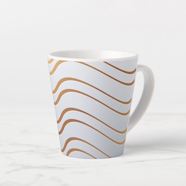 Tasse Latte Motif Doré 3 (Angle droit)