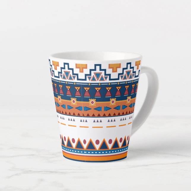 Tasse Latte Motif ethnique (Angle droit)