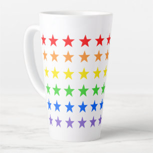 Tasse Latte Motif étoilé coloré moderne