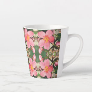 Tasse Latte Motif floral rose