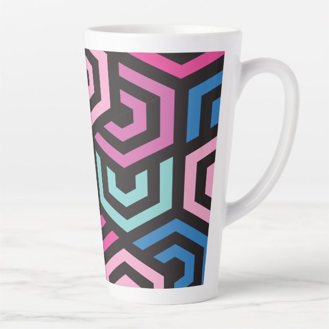 Tasse Latte Motif géométrique (Droite)
