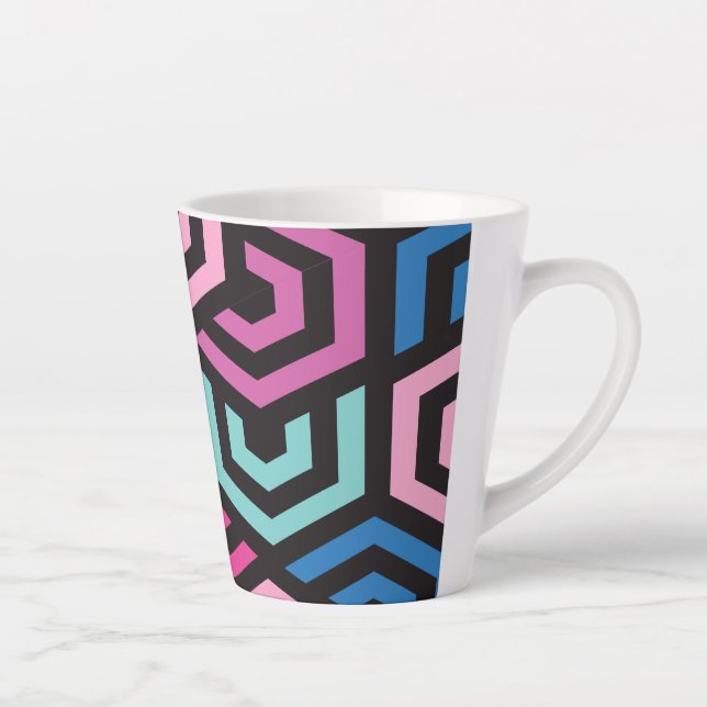 Tasse Latte Motif géométrique (Droite)