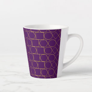 Tasse Latte Motif géométrique doré