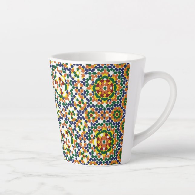 Tasse Latte Motif Géométrique Marocain (Droite)