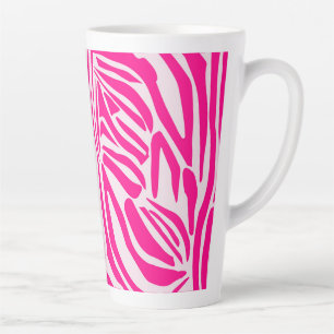 Tasse Latte Motif imprimé zèbre rose