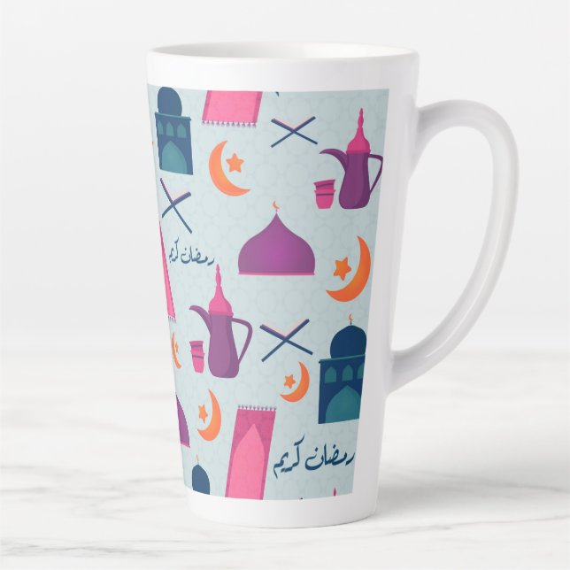 Tasse Latte Motif Joyeux Ramadan (Droite)