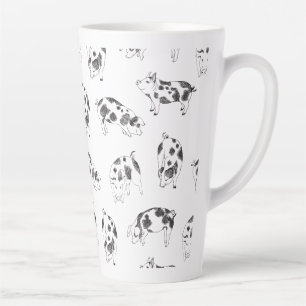 Tasse Latte Motif minimaliste de Cottagecore vintage représent