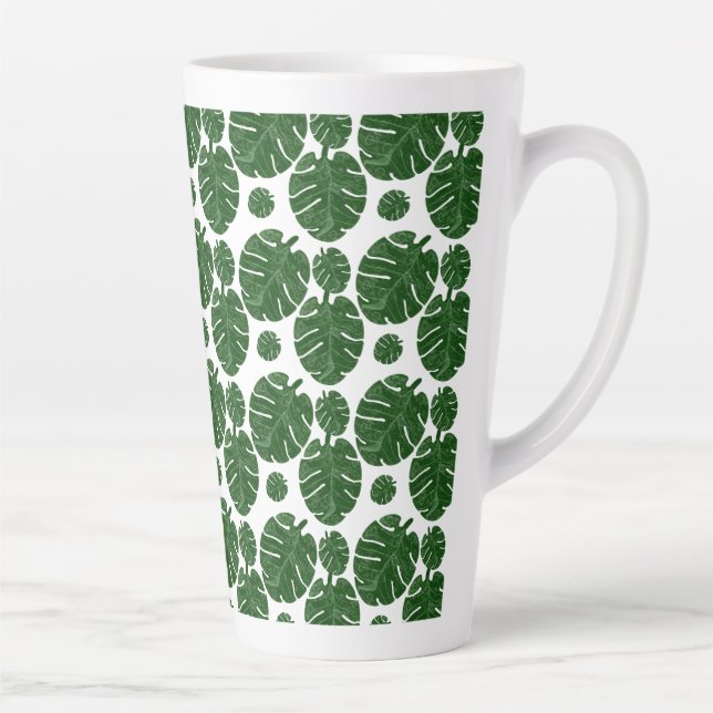 Tasse Latte Motif Monstera (Droite)