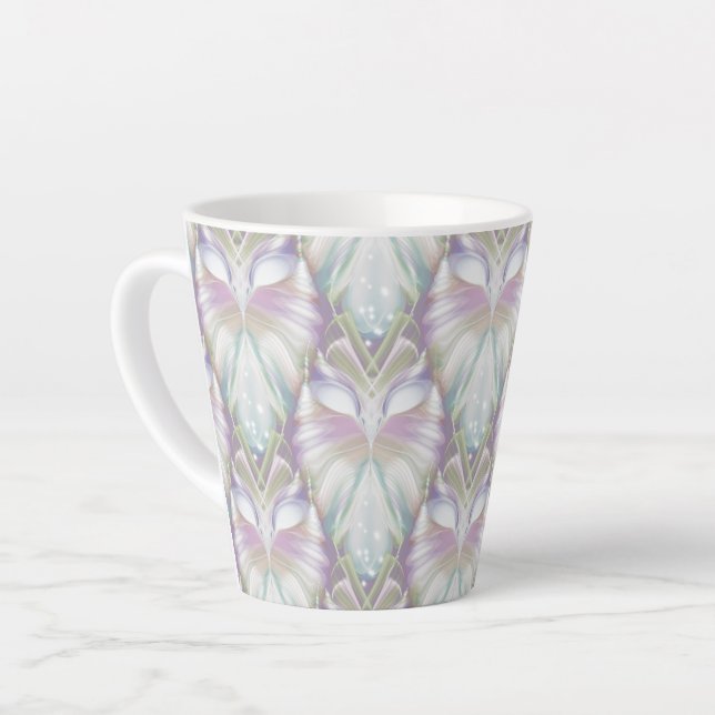 Tasse Latte Motif Oracle Owl Pastel Purple (Angle gauche)