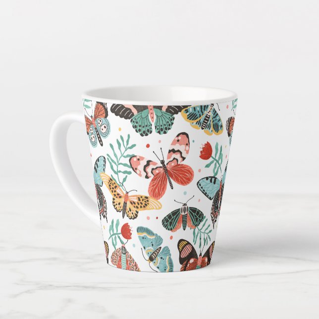 Tasse Latte Motif papillon de la teigne (Angle gauche)