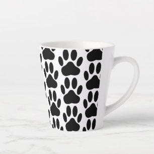 Tasse Latte Motif Pawprint de chien