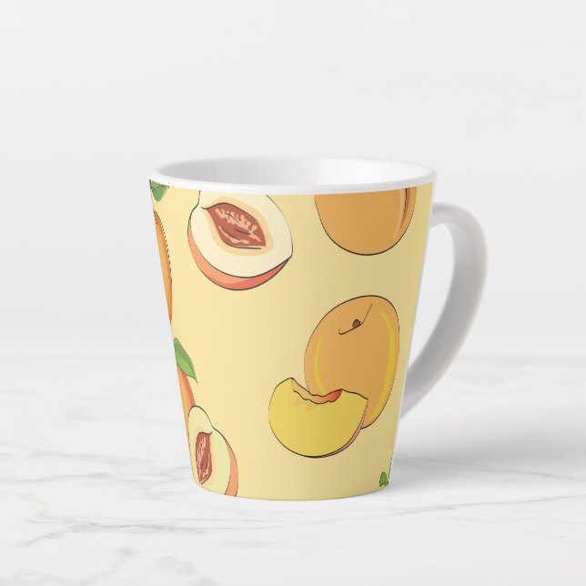 Tasse Latte Motif pêche 7 (Angle droit)