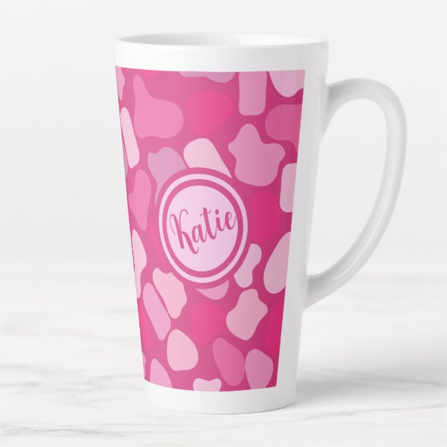 Tasse Latte Motif Pierre Rose- (Droite)
