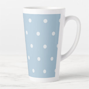 Tasse Latte Motif Polka bleu douillet, impression pointillée b