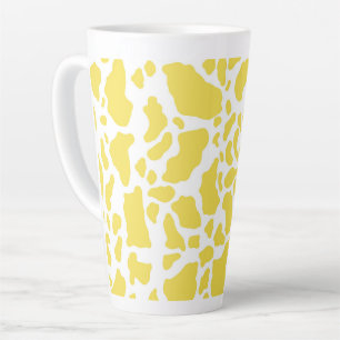 Tasse Latte Motif Poster de animal des points de vache jaune