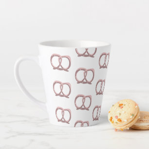 Tasse Latte Motif torsadé de bretzel salé