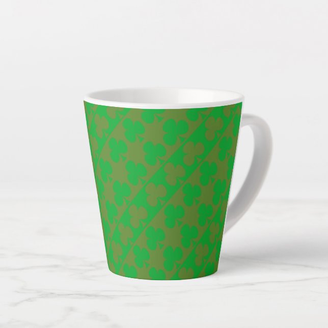 Tasse Latte Motif Trèfle (Angle droit)