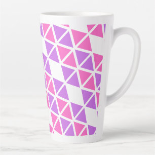 Tasse Latte Motif triangle rose violet