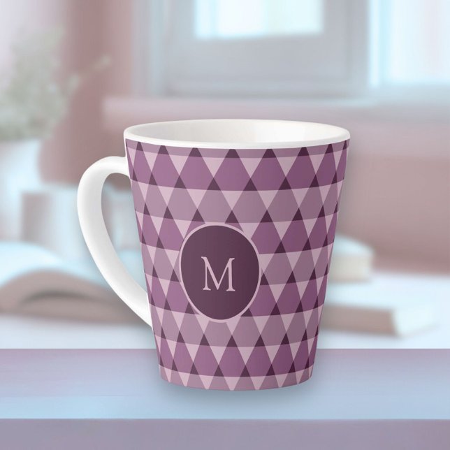 Tasse Latte Motif triangles (Créateur téléchargé)
