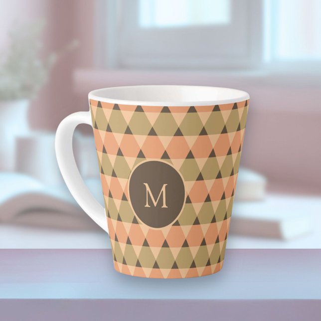 Tasse Latte Motif triangles (Créateur téléchargé)