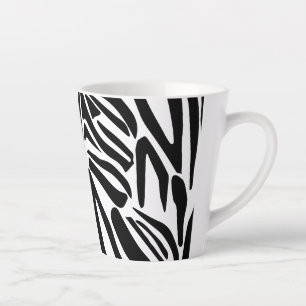 Tasse Latte Motif zèbre