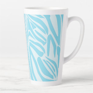 Tasse Latte Motif Zèbre Bleu