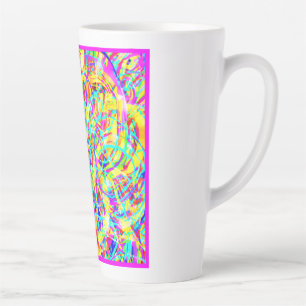Tasse Latte Motifs de néon brillant