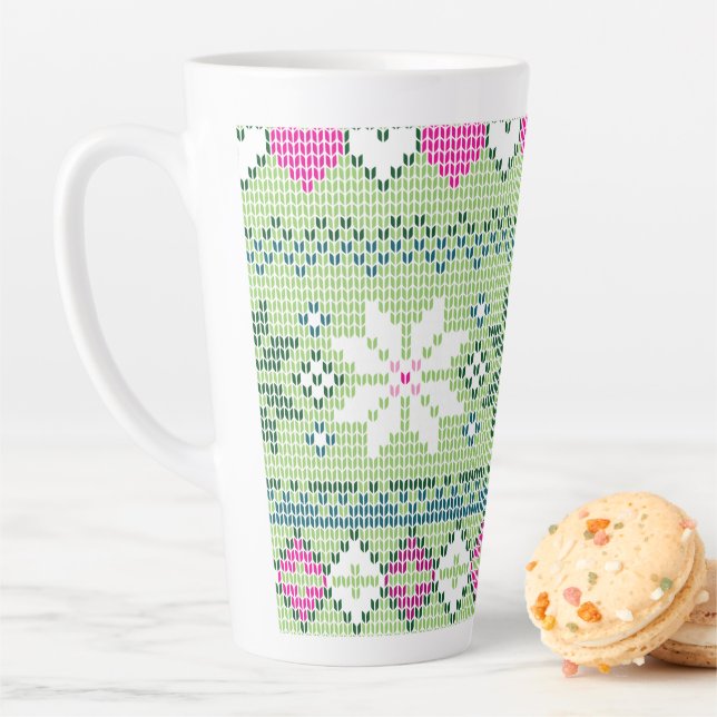 Tasse Latte Motifs Simples Modèle 2 (En situation)