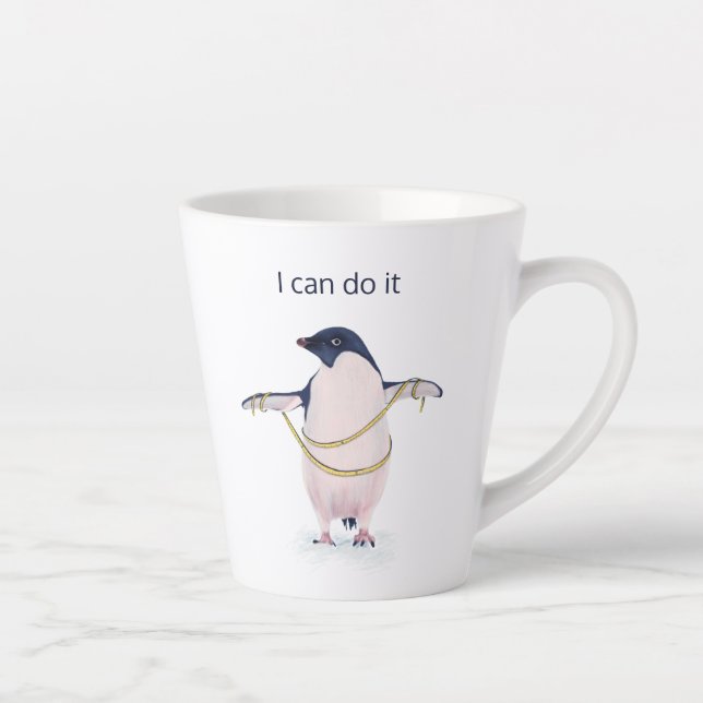 Tasse Latte Motivation de la diète de perte de poids du pingou (Droite)