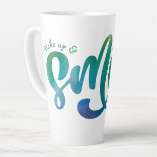 Tasse Latte Motivation du réveil et du sourire en arc-en-ciel