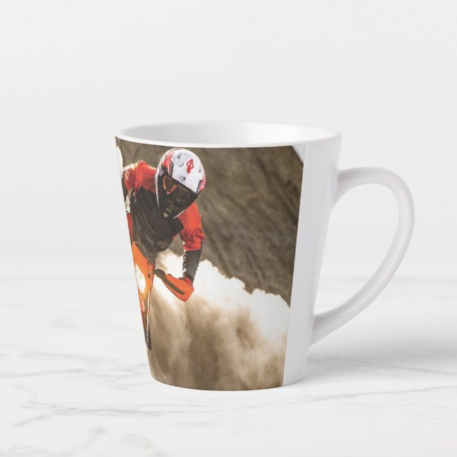 Tasse Latte Motocross Rider (Droite)