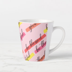 Tasse Latte Mots de Thanksgiving