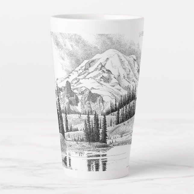 Tasse Latte Mount Rainier, Washington (Devant)