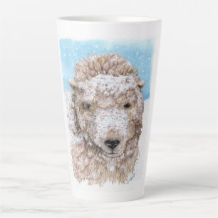 Tasse Latte Mouton dans la neige
