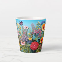 "Mug café du jardin Fleur sauvage - Ciel bleu clai
