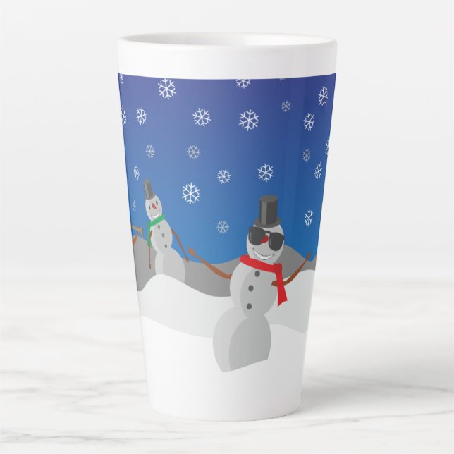 Tasse Latte Musical Snowmen (Devant)