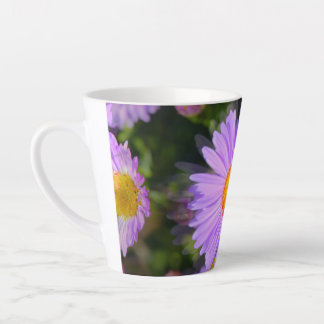 Tasse Latte Musique à fleurs violettes