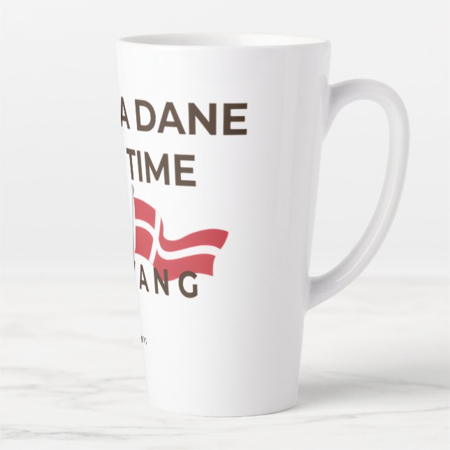 Tasse Latte Musique danoise amusante (Droite)