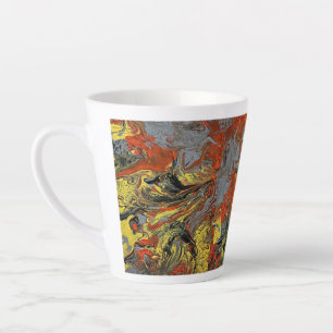 Tasse Latte Musique de lave jaune 