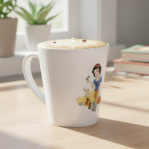 Tasse Latte Musique en latte blanche de neige
