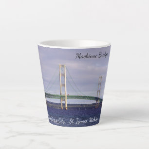 Tasse Latte Musique en latte du pont Mackinac