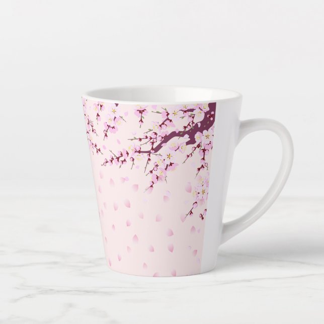Tasse Latte Musique en latte rose (Droite)