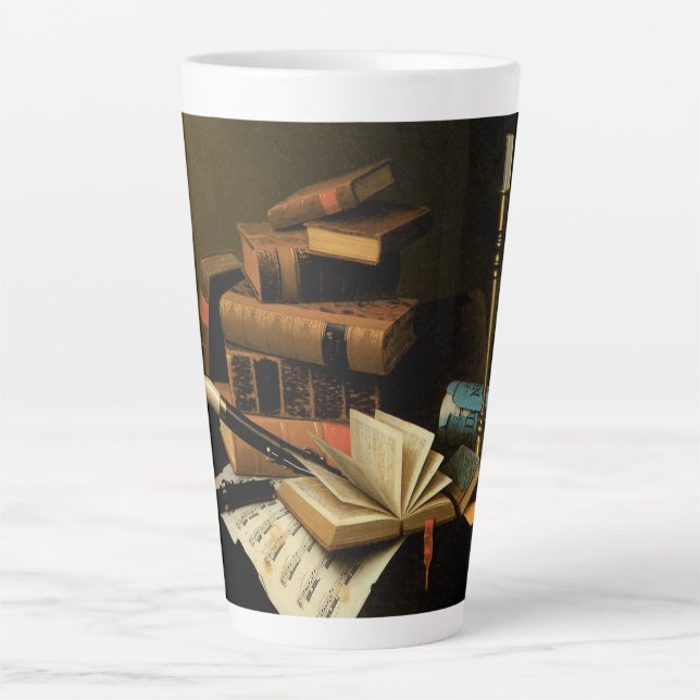 Tasse Latte Musique et Littérature par William Harnett, Beaux- (Devant)