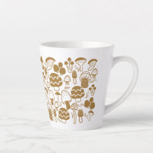 Tasse Latte Musique Latte Brown de champignons