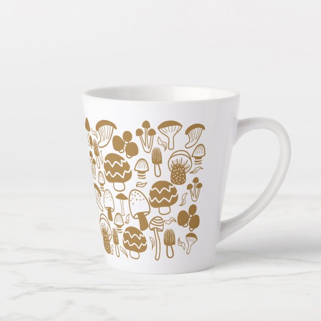 Tasse Latte Musique Latte Brown de champignons (Droite)