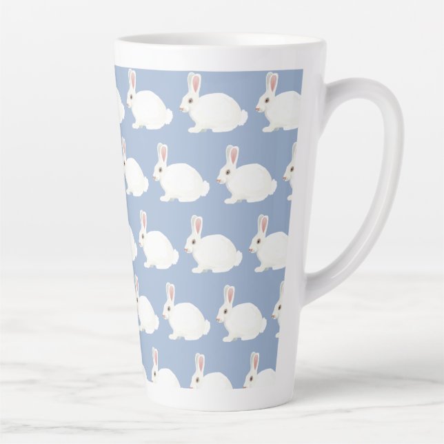 Tasse Latte Musique latte de lapin blanc (Droite)