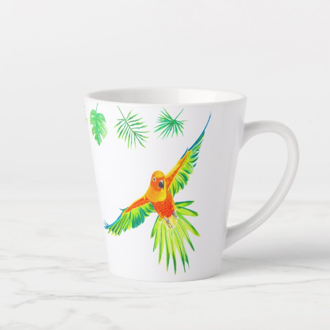 Tasse Latte Musique Sun Conure (Droite)