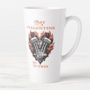 Tasse Latte My Valentine has a V-Twin, style Biker