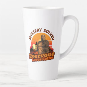 Tasse Latte Mystère résolu tout le monde aime le café Bigfoot