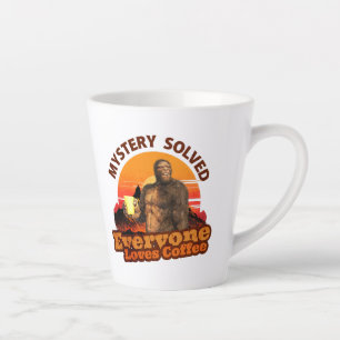 Tasse Latte Mystère résolu tout le monde aime le café Bigfoot
